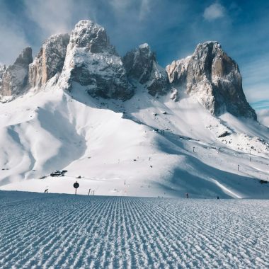 landscape photo of mountain covered with snow